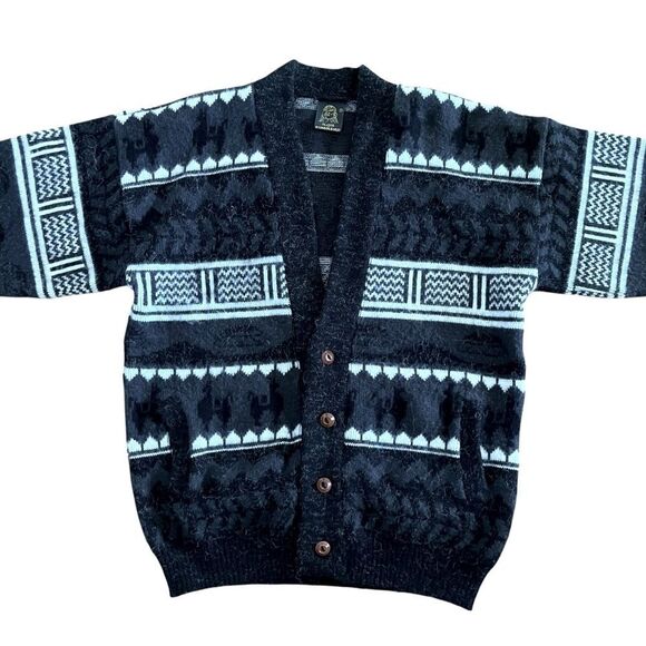 Vintage Tejidos Ruminahui Wool Cardigan Sweater - Picture 1 of 6
